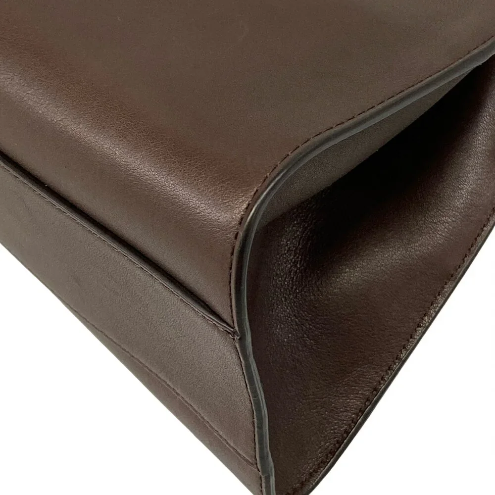 The Row Peggy Clutch Bag W1774 L72 CHESTNUT ANS (Dark Brown) - Picture 7 of 16